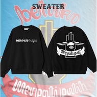 New White Dove Motif Sweater with Front and Back Screen Printing, Anti-Fade Redbill Official GE4