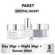 Paket Wardah Crystal Secret 3 in 1 : Night, Day Cream, Serum [White Secret]