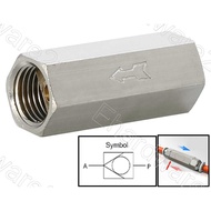 Compact Inline Pneumatic Brass Check Valve Non Return Valve (DCV)