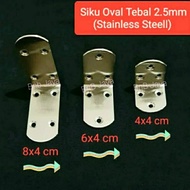 SIKU SS OVAL Elbow 4x4 cm, 6x4 cm, 8x4 cm - Thick Stainless Steel