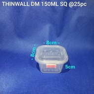 Thinwall food container 150ml kotak SQ/ Cup salad 150ml / Cup puding /