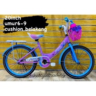 Frozen KIDS BICYCLE BASIKAL UNTUK BUDAK 7-10 TAHUN WITH BASKET AND CARRIER/Basikal budak/Basikal per
