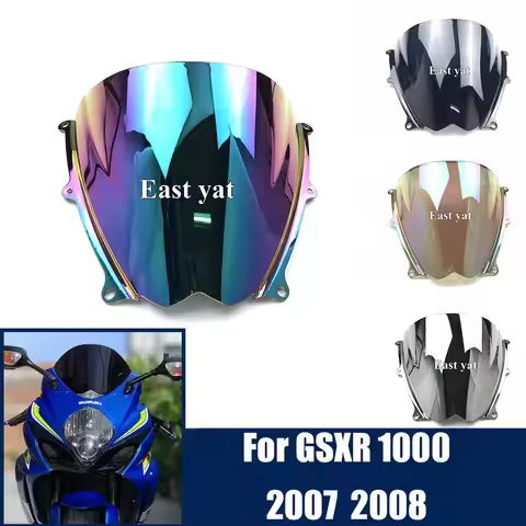For Suzuki GSXR1000 GSXR 1000 2007 2008 Motorcycle Windshield Wind Screen Black K7