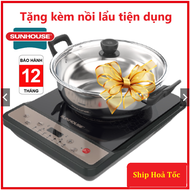{ HÀNG CHÍNH HÃNG } Bếp Từ SUNHOUSE SHD6160- Tặng kèm nồi lẩu vung kính