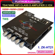 TDA7498 Amplifier Class D Hifi 2.1 CH Bluetooth 5.0 ZK-HT21 ZK-HT22