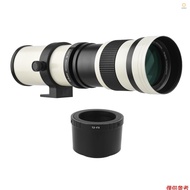 Camera MF Super Telephoto Zoom Lens F/8.3-16 420-800mm T2 Mount with FX-mount Adapter Ring 1/4 Threa