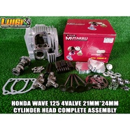 MUTARRU HONDA WAVE 125 CYLINDER HEAD 4VALVE 21MM*24MM ASSEMBLY