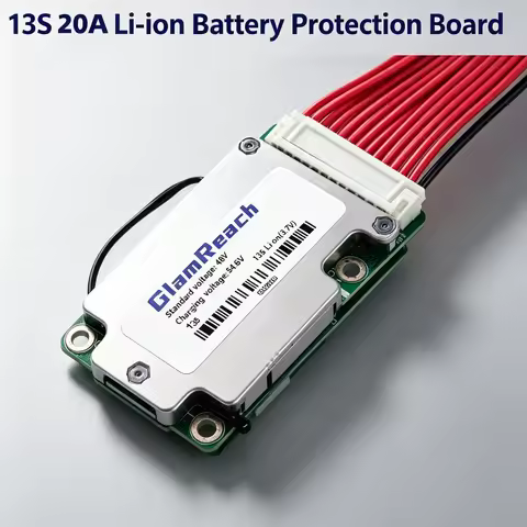 13S 48V 54.6V Split Port BMS 15A 20A Rechargeable Lithium Battery Protection Board with Balance & Te