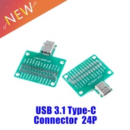 USB 3.1 Cable Test Board 24PIN Type-C Type C Female Plug Jack to DIP Adapter Connector Welded PCB Co