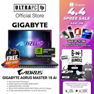 Gigabyte AORUS Master 18 AI Gaming Laptop — RTX5080 - 18" Mini LED 240Hz - Intel Core Ultra 9 Proces