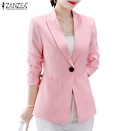 ZANZEA  Women Fashion Long Sleeve Collar Office Elegant Casual Blazer