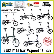 LATEST 3Sixty 9Speed Foldable 360 Bike Compact Bicycle MRT Mini Ultralight Folding 3 sixty not pikes