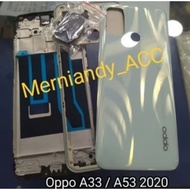 Casing housing casing full set oppo a33 2020 / a53 2020 frame + bezel + bacdoor (acc)