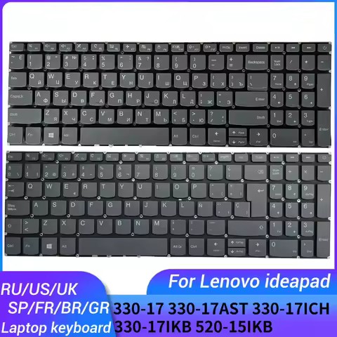 NEW Russian/US/UK/Spanish/French/German/Brazil laptop keyboard FOR Lenovo IdeaPad 330-17 330-17AST 3