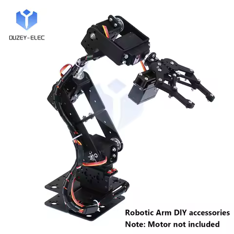 6 DOF Robotic Arm Gripping Clamp Robot Intelligent Robot DIY Kit Metal Robotic Arm Without MG996R Se