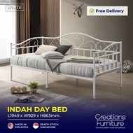 Daybed Standard Single Metal Bed Frame Solid Sofa Bed Bedroom Furniture Flexidesignx INDAH