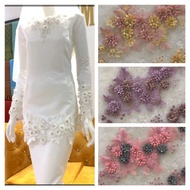 🔥LACE PATCH WORK 3D🔥 LACEMEWAH, LACE NIKAH, BORDERLACE, VEIL, KAIN PASANG, KAIN NET, BAJU PENGANTIN, KAIN BRIDAL