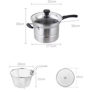 Steam and Frying Cooking Pot 22cm