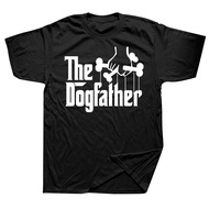 Large T-shirt Novelty Awesome The Dogfather Dog Dad Fathers Day T Shirts Graphic Cotton Birthday Gif