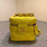 Chanel 22春夏 Vanity Case小型化妝包 方盒子-檸檬黃