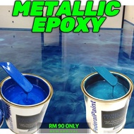 ( Metallic Epoxy Paint ) 1L METALLIC EPOXY FLOOR PAINT [ FEDERAL PAINT ] PROTECTIVE &amp; COATING Tiles &amp; Floor Paint / WP