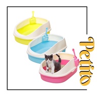 Large Half Cover Cat Litter Tray with Cat litter Scoop / Cat Litter Box