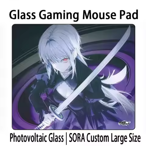 Skypad D-DYSPHORIA Anime Glass Mouse Pad MAKI SORA YUME Frosted Surface Desktop Mat Tempered FPS Cus