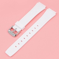 Dây Đeo Đồng Hồ Thay Thế Cho Casio Dây Đeo Cổ Tay Nhựa PU Màu Đen 18Mm F91W F84 F105 F108 A158 A168 