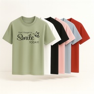 Smile Today Women's T-Shirt Motivational T-Shirt Made of Soft PE 24s Material, Casual Oversize Style