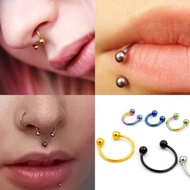 B111 [Gold Black Color Blue _ Subscript] Multi-Purpose C-Ring All-Match Earrings Fake Lip Ring Nose 