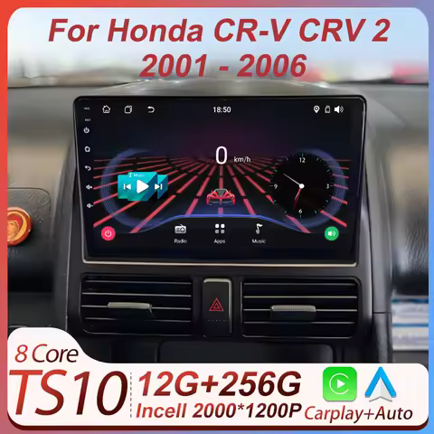 For Honda CR-V CRV 2 2001 - 2006 Android Auto Car Radio 8 Core Touch Screen Intelligent Car Systems 