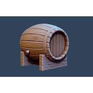 [Board Game Token] Wooden Barrel and Stand-DnD Token