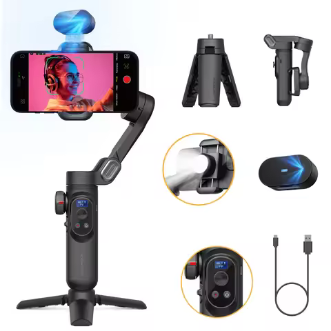 AOCHUAN Smart XPro Ai Smartphone 3 Axis Gimbal Stabilizer for iPhone and Android Phone Video Shootin