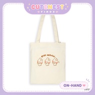 Official BT21 Minini Canvas Tote Bag – Reusable Shoulder Bag (RJ & COOKY)