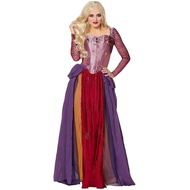 Halloween Hocus Pocus Winifred Sanderson Cosplay Costume Vintage Gothic Dress Women Queen Medieval C