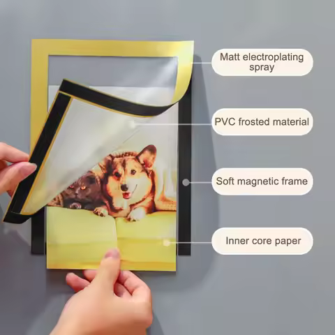 1pc A3/A4 Magnetic Picture Frames Wall Kpop Photocard Holder Display Decor For Wall Window Office Ad