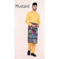Baju melayu Slim fit Lelaki Dull Satin cantik selesa