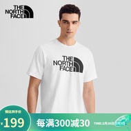 The North Face北面T恤男款户外运动圆领LOGO短袖|7WCI 白色/FN4 M 170/92A