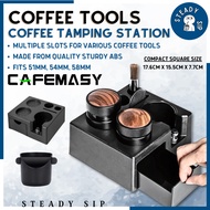 Steady Sip Cafemasy Coffee Tamper Holder ABS Tamping Stand 51mm 58mm Portafilter Tamper Distributor