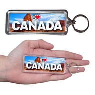 I LOVE CANADA RECTANGLE KEYCHAIN SOUVENIR