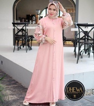 set gamis kerudung || setelan muslim wanita || set kerudung dhewa style