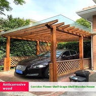 2024 Anti-corrosion wood outdoor garden climbing rattan carbonized wood promenade garden solid wood 