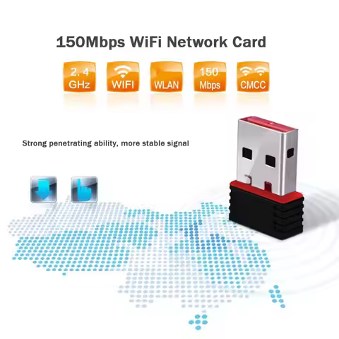 150Mbps USB 2.0 Wifi Dongle Adapter 8188/7601 Dual Band 5GHz/2.4GHz Wireless Mini Network Card For W