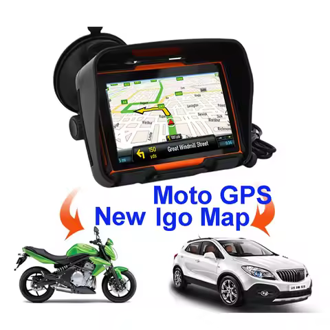 2026 Car Motorcycle GPS Navigation GPS Waterproof IPX7 Bluetooth FM+8GB ROM Support Newest Igo Map