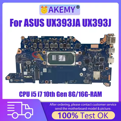For ASUS ZenBook S UX3000J UX393J UX393JA UX3000JA UX3000J Mainboard Laptop Motherboard CPU i3 i5 i7