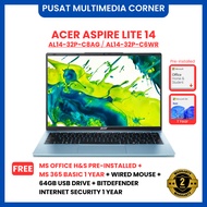ACER Aspire Lite AL14-32P-C8AG/C6WR (Intel® N150) 14" Notebook - Pure SIlver / Fresh Blue