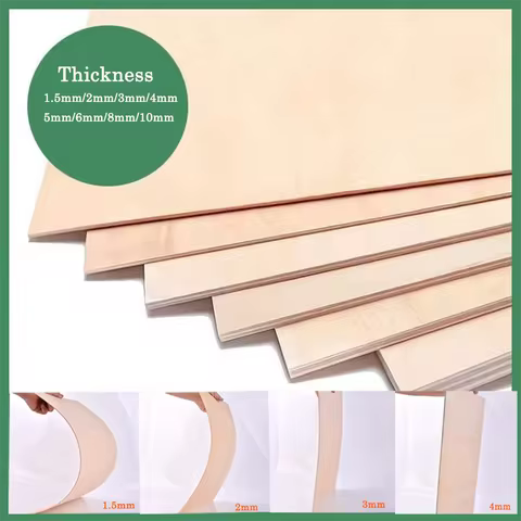 1Pcs Basswood Board Sheets 100/300/450mm Long 100/450mm Wide 1.5/2/3-10mm Thick For Craft DIY Projec