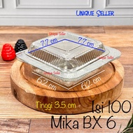 Mika BX 6 contains 100 pcs Size 7x6.7x3 cm Mika Tray/ Sweet Jentik Cake Bika Ambon Putu Ayu Mini Pud