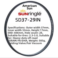 Mountain Biking Rim 27.5/29 Inch Tubeless Compatible