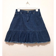 Thels.label - Blue Stretchy Pleated Skirt (NR130)